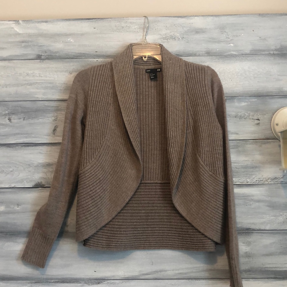 Tan H&M Cardigan Sweater
